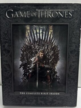 Game of Thrones The Complete First Season DVD Box Set - Black & Silver Artwork
